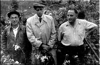 Справа налево: Д.А. Франк-Каменецкий, А.Д Сахаров, Я.Б. Зельдович (г. Саров, 1954 год)