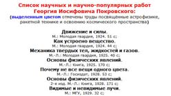 (открыть ссылку) Список научных и научно-популярных работ Георгия Иосифовича Покровского
