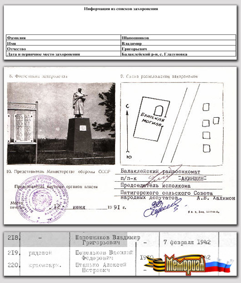 ��������� � ����������� �.�. ����������� (��������� �� ����� http://www.obd-memorial.ru/)